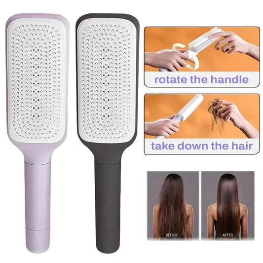 self cleaning hair brush