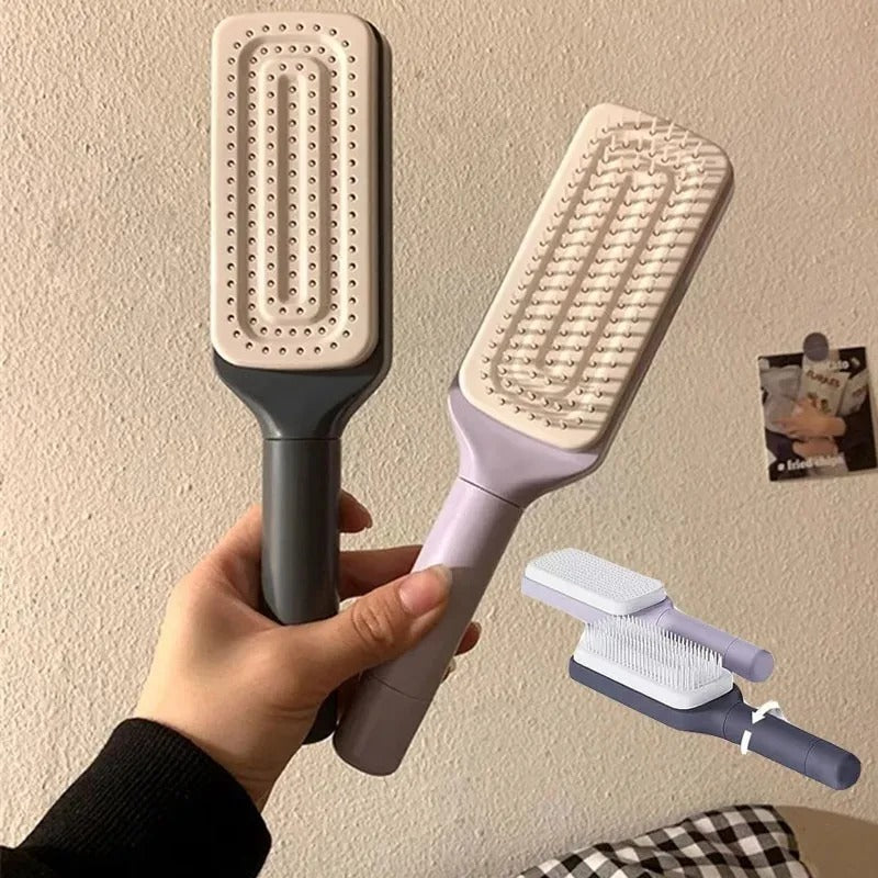 self cleaning hair brush