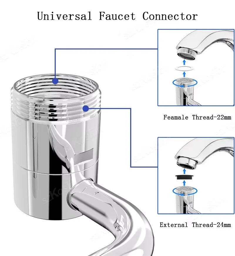 1080° Swivel Stainless Steel multifunctional Faucet extender